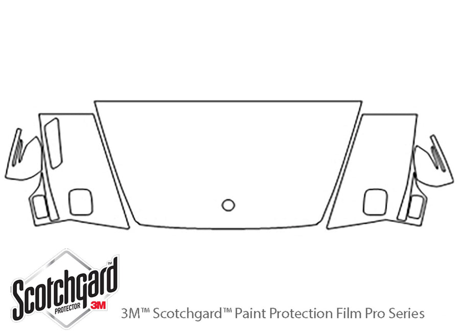g-class 3M Clear Bra Hood Precut PPF Diagram