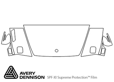 g-class Avery Dennison Clear Bra Hood Precut PPF Diagram