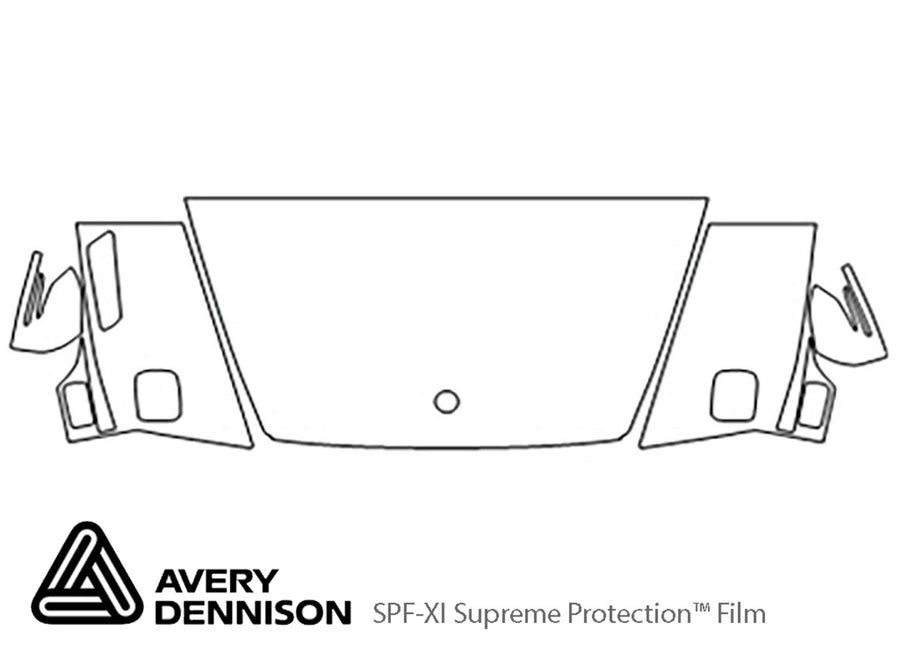 g-class Avery Dennison Clear Bra Hood Precut PPF Diagram