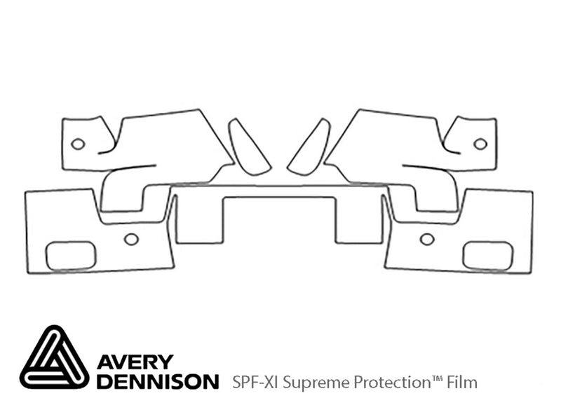 g-class Avery Dennison Clear Bra Door Cup Precut PPF Diagram