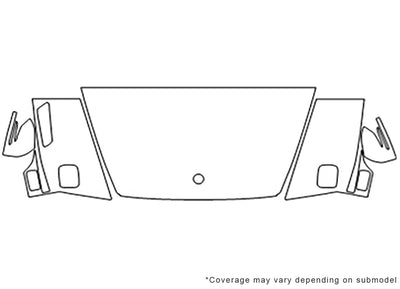 g-class 3M Clear Bra Hood Precut PPF Diagram