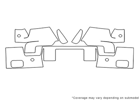 g-class Avery Dennison Clear Bra Door Cup Precut PPF Diagram