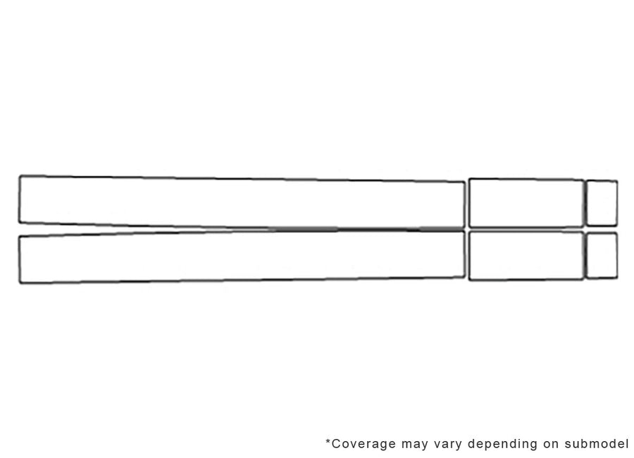 g-class Avery Dennison Clear Bra Door Cup Precut PPF Diagram