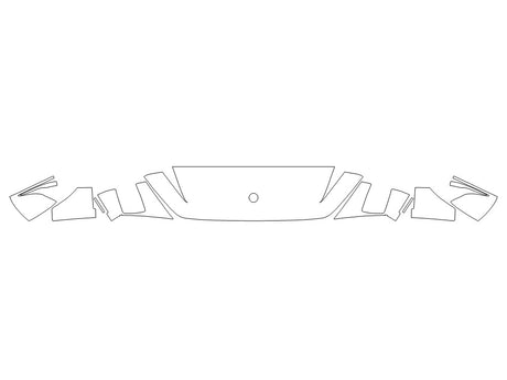 g-class Avery Dennison Clear Bra Hood Precut PPF Diagram