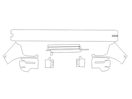 g-class 3M Clear Bra Door Cup Precut PPF Diagram