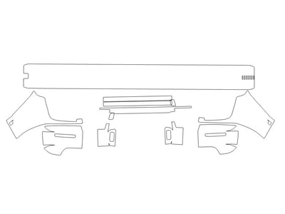 g-class Avery Dennison Clear Bra Door Cup Precut PPF Diagram
