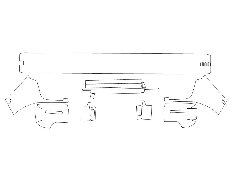 g-class Avery Dennison Clear Bra Door Cup Precut PPF Diagram