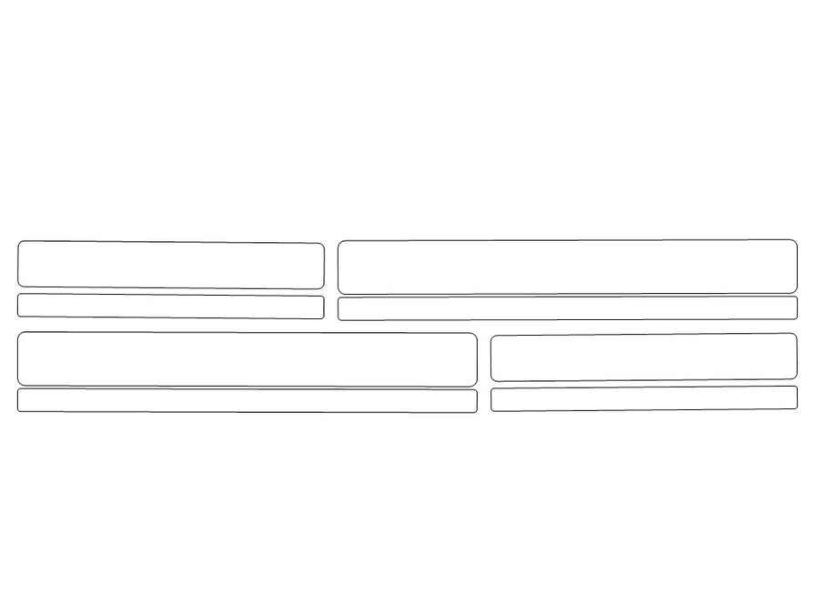 g-class Avery Dennison Clear Bra Door Cup Precut PPF Diagram