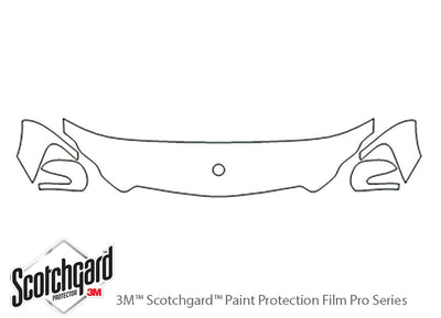 gl-class 3M Clear Bra Hood Precut PPF Diagram