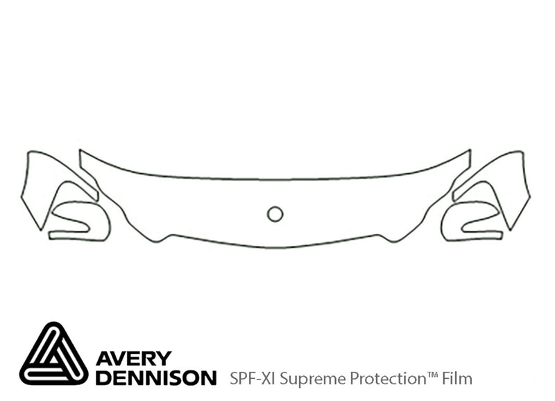 gl-class Avery Dennison Clear Bra Hood Precut PPF Diagram