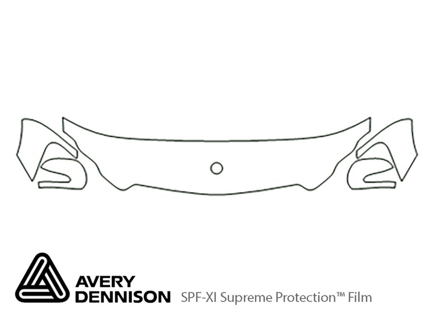 gl-class Avery Dennison Clear Bra Hood Precut PPF Diagram