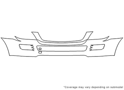 gl-class 3M Clear Bra Bumper Precut PPF Diagram