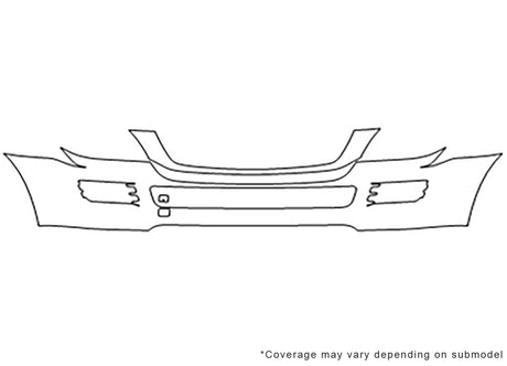 gl-class 3M Clear Bra Bumper Precut PPF Diagram