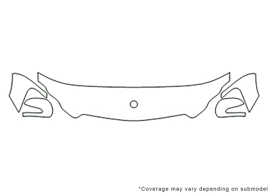 gl-class 3M Clear Bra Hood Precut PPF Diagram