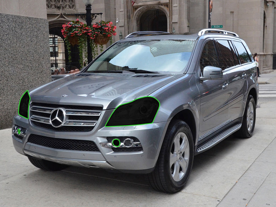 mercedes-benz gl-class 2007-2012 Headlight Tint Location