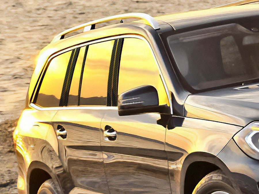 mercedes-benz gl-class 2007-2012 Carbon Fiber Pillar Cover Diagram