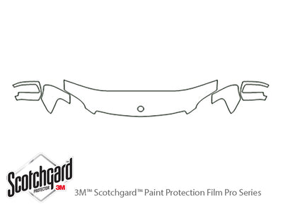 gl-class 3M Clear Bra Hood Precut PPF Diagram