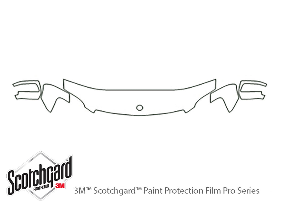gl-class 3M Clear Bra Hood Precut PPF Diagram