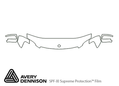 gl-class Avery Dennison Clear Bra Hood Precut PPF Diagram