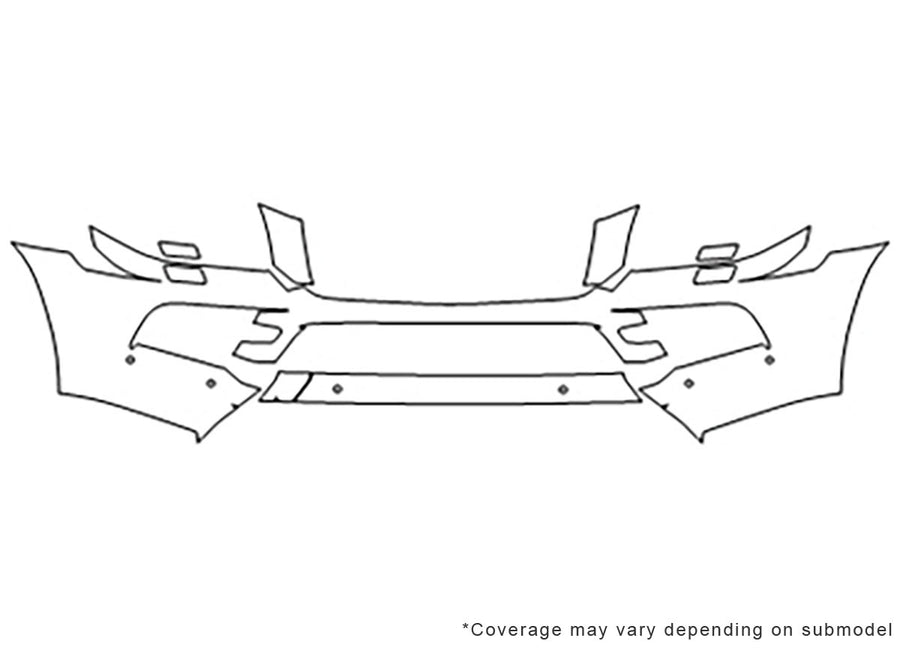 gl-class Avery Dennison Clear Bra Bumper Precut PPF Diagram