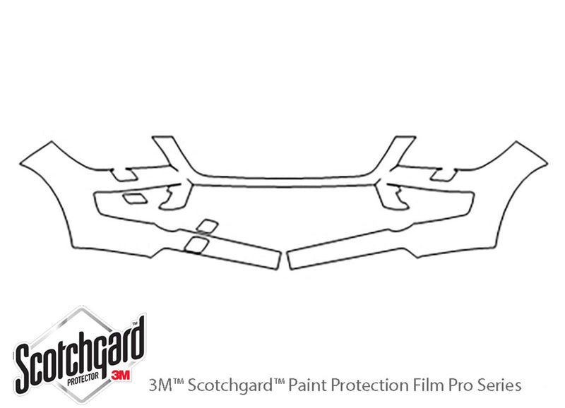 gl-class 3M Clear Bra Bumper Precut PPF Diagram