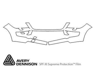 gl-class Avery Dennison Clear Bra Bumper Precut PPF Diagram