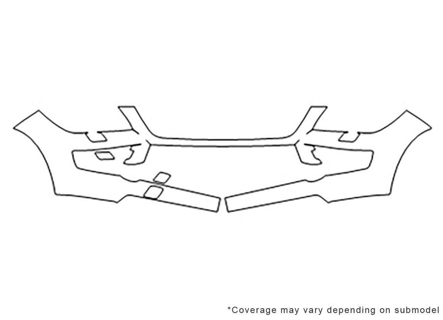 gl-class Avery Dennison Clear Bra Bumper Precut PPF Diagram