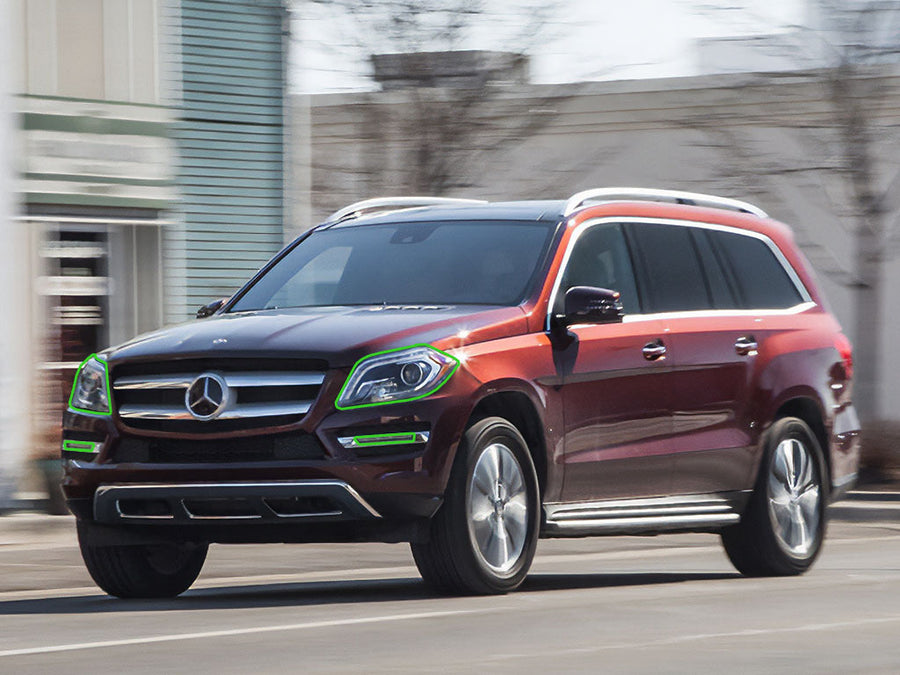 mercedes-benz gl-class 2013-2016 Headlight Protection Installation Location