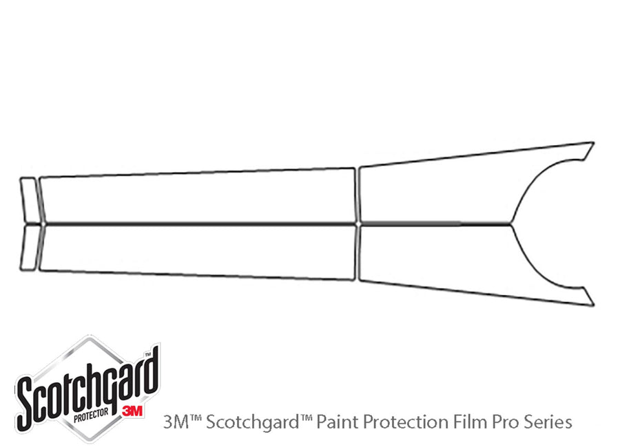 gla-class 3M Clear Bra Door Cup Precut PPF Diagram