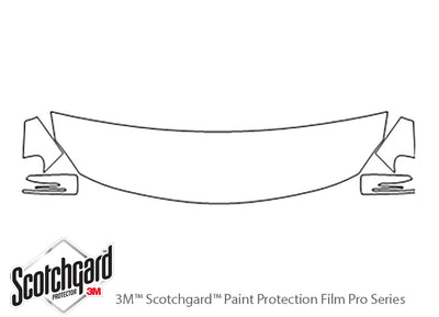 gla-class 3M Clear Bra Hood Precut PPF Diagram