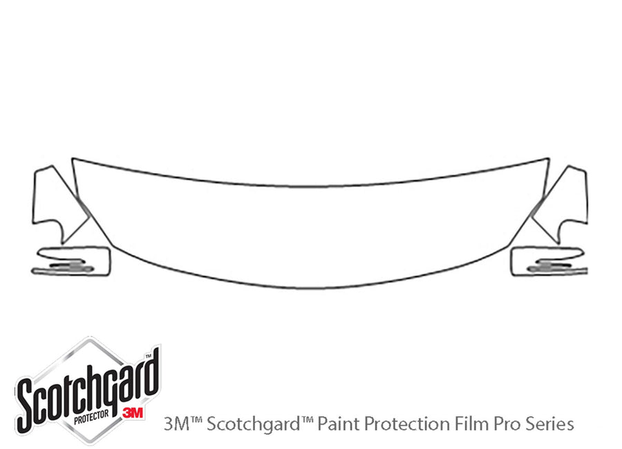 gla-class 3M Clear Bra Hood Precut PPF Diagram