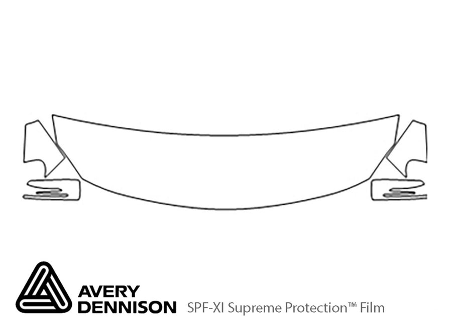 gla-class Avery Dennison Clear Bra Hood Precut PPF Diagram