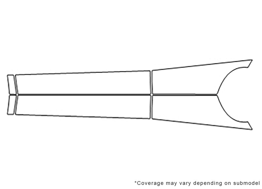 gla-class 3M Clear Bra Door Cup Precut PPF Diagram