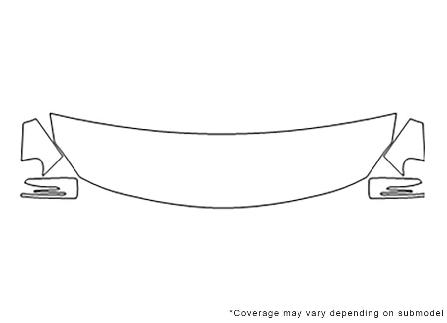 gla-class 3M Clear Bra Hood Precut PPF Diagram