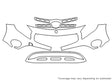 gla-class 3M Clear Bra Bumper Precut PPF Diagram