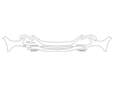gla-class 3M Clear Bra Bumper Precut PPF Diagram