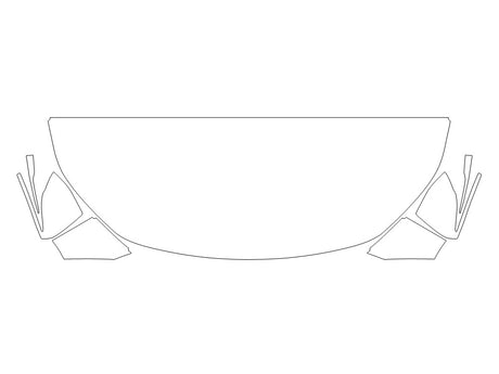gla-class 3M Clear Bra Hood Precut PPF Diagram
