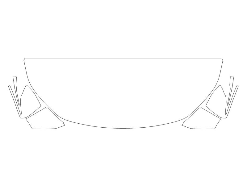 gla-class Avery Dennison Clear Bra Hood Precut PPF Diagram