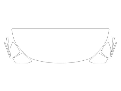 gla-class Avery Dennison Clear Bra Hood Precut PPF Diagram