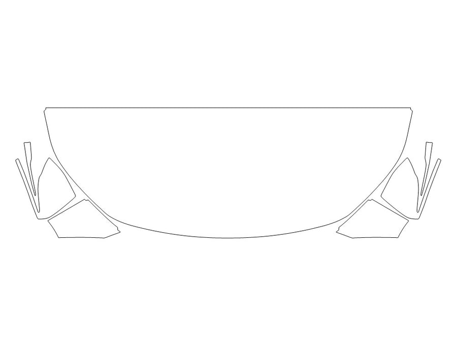 gla-class Avery Dennison Clear Bra Hood Precut PPF Diagram