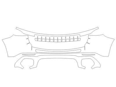 gla-class 3M Clear Bra Door Cup Precut PPF Diagram