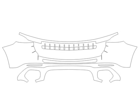 gla-class Avery Dennison Clear Bra Door Cup Precut PPF Diagram