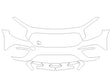 glb-class 3M Clear Bra Bumper Precut PPF Diagram