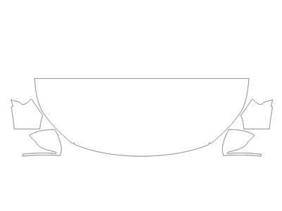 glb-class 3M Clear Bra Hood Precut PPF Diagram