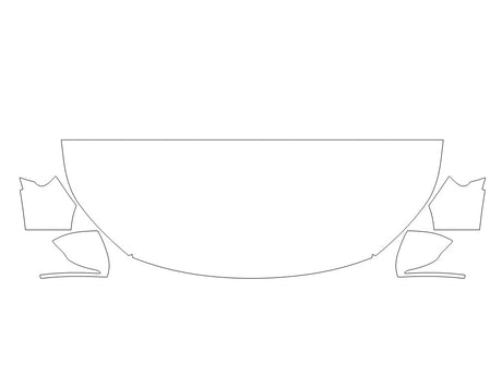 glb-class Avery Dennison Clear Bra Hood Precut PPF Diagram