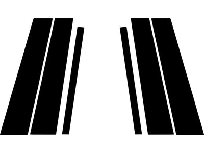 mercedes-benz glc-class 2016-2022 Brushed Aluminum Black Pillar Trim Diagram