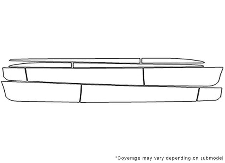 glc-class 3M Clear Bra Door Cup Precut PPF Diagram