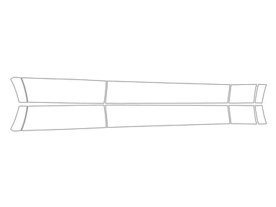 glc-class Avery Dennison Clear Bra Door Cup Precut PPF Diagram