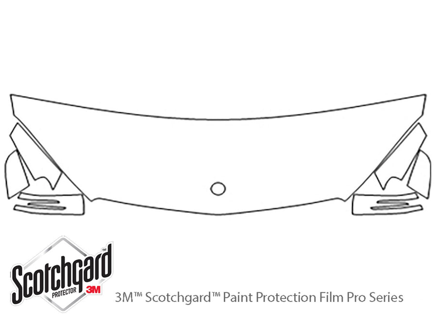 gle-class 3M Clear Bra Hood Precut PPF Diagram
