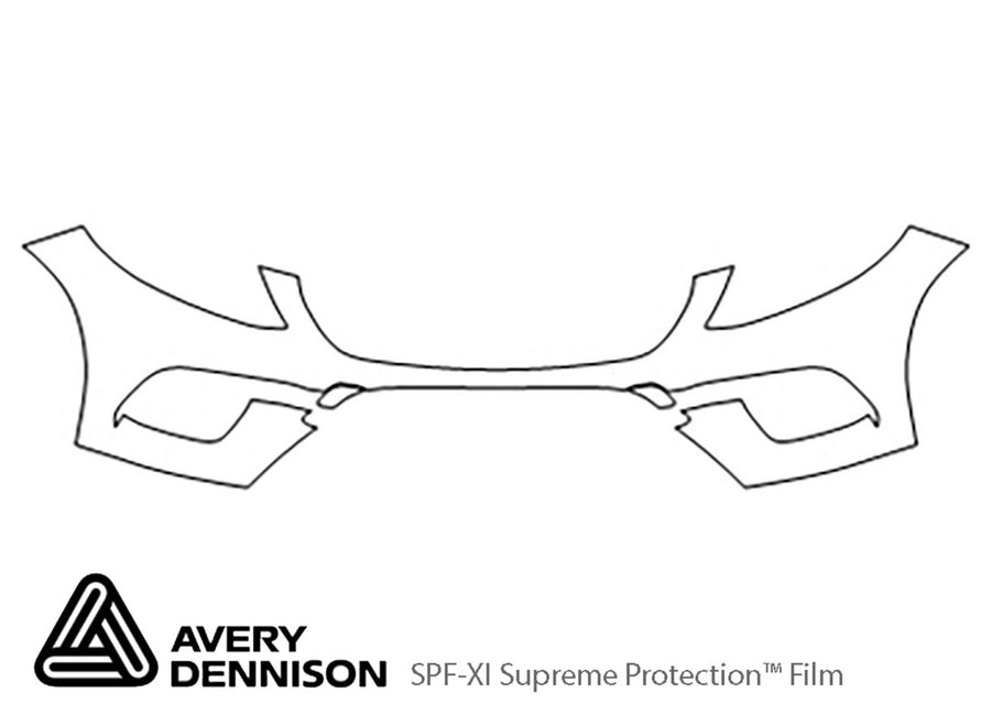 gle-class Avery Dennison Clear Bra Bumper Precut PPF Diagram